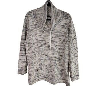 Preswick & Moore Womens Sweater Sz 2X Cowl Neck Speckled Knit Pullover Pockets